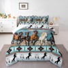 Aztec Comforter Set African Tribal Horse Printed Bedding Set,Farm Animals