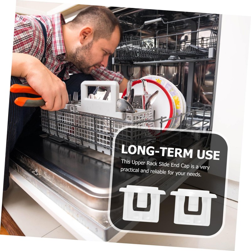 Hohopeti 5pcs Upper Rack Slide End Cap Dishwasher Accessory Stop