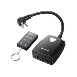 DEWENWILS Outdoor Dimmer for String Lights, 125V Dimmer Plug with 100FT Remote Control Range, Waterproof Plug- in Dimmer for Dimmable LED/Tungsten Bulbs, FCC Listed