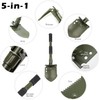 2-Pack Black & Green Folding Camping Shovels, Carbon Steel Multi-Tool