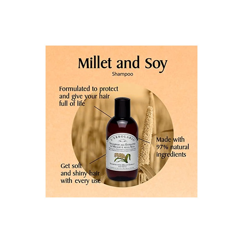 L'Erbolario Shampoo with Millet and Soya Extract
