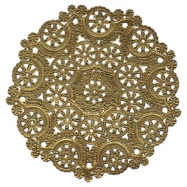 Royal Lace Round Foil Doilies, Gold, 10-Inch, Pack of 8 (B26511)