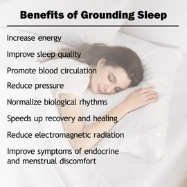 NHIDKU Grounding Fitted Sheet Silver Fiber Grounding Sheets Twin Grounded Bed Sheet Organic Cotton Earth Sheet with Cord (39"*75"*14",Grey)