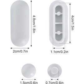 20Pack Toilet WC Seat Buffer Set, Standard Universal Toilet Seat Buffer, Toilet Seat Bumpers, Noise Dampening Bumpers Gasket Toilet Seat Replacement Cushioning Pads for Home Hotel Bathroom (White)