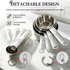 YC Kitchen 8Pcs Measuring Cups and Spoons Set Stainless Steel