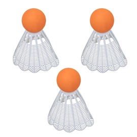 alldoro 60052 XXL 3er Set, Riesen Federball ca. 14 cm, als Zubehör für Federballset, passend für große Badminton und Tennis Schläger, Ersatz Bälle zum Spielen am Strand und Outdoor, weiß