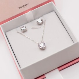 Set De Collar Y Aretes Amor Eterno Regalo Pareja Aniversario