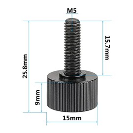 CAMVATE M5*15.7mm Hexagon Cup Head Thread Screw for Manfrotto Quick Release Plate(Black) - 2822