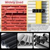 Hilitchi 12MM Black Durable U-Clamps Metal Pipe Clamps Assortment Kit