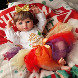 BABESIDE Christmas Reborn Baby Dolls - 20 Inch Soft Cloth Body Realistic Newborn Baby Dolls Cute Real Life Dolls Girl with Gift Box for Kids Age 3 4 5 6 7 8 9 +