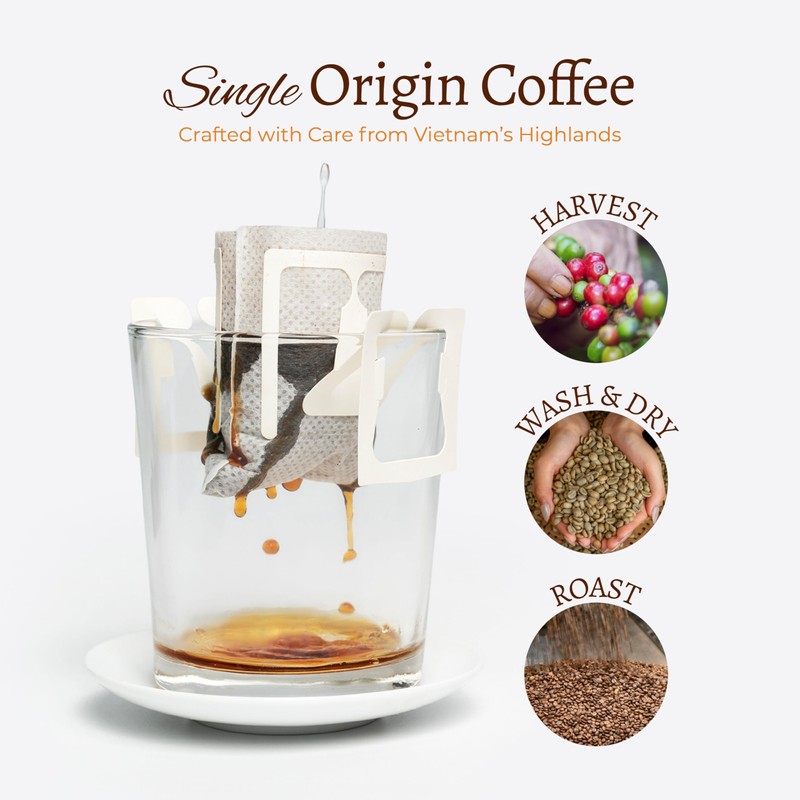 Blu Ore Premium Vietnamese Coffee - Single Serve Pour Over