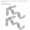2 PCS Double Curtain Rod Bracket, Hanging Type Curtain Rod