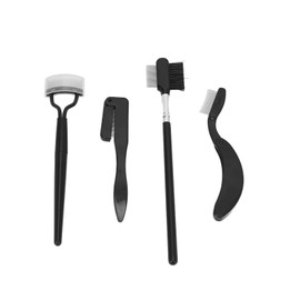 Wimpernkamm-Set, Edelstahlzähne, Kantenschutzdesign für Mädchen und Frauen, Tragbares Make-up-Werkzeug