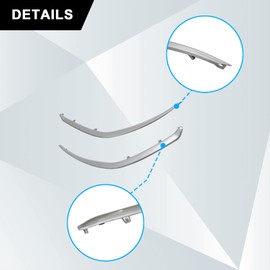 SecosAutoparts 2PCS Bumper Grille Molding Trim Front Left & Right Side Compatible with Kia Forte 2022 2023 2024 Replace# 863A7-M7510, 863A8M7510 Front Bumper Grille Molding Trim