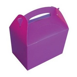 Set of 10 Purple Party Food Boxes.