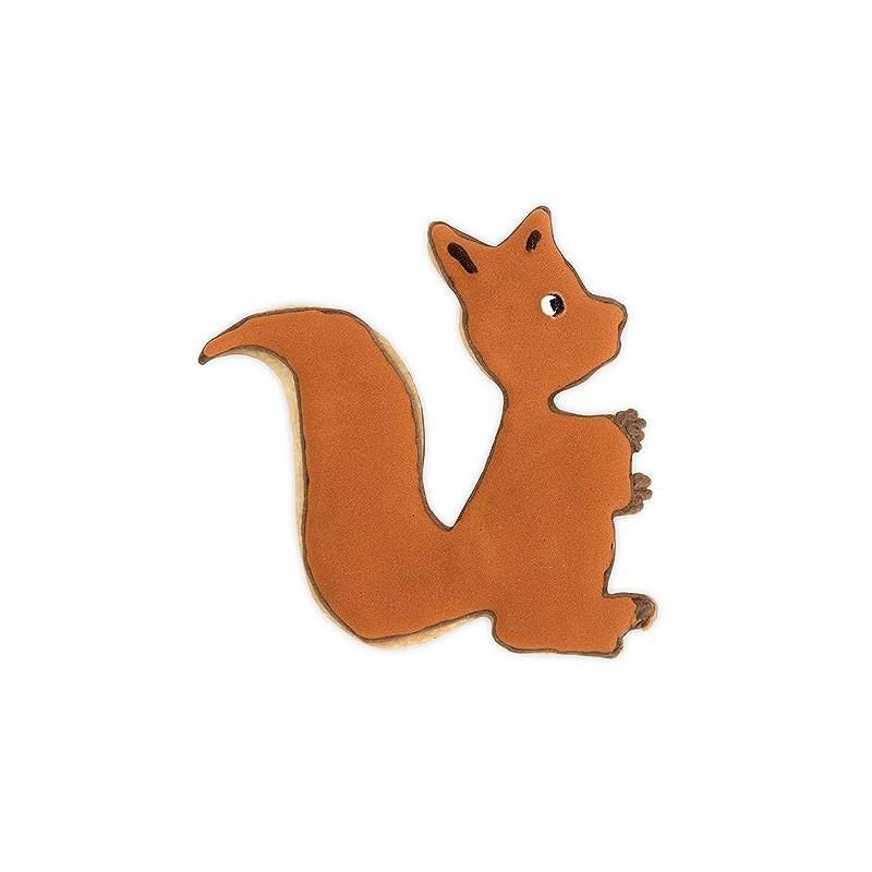 Staedter Squirrel Shape Cookie Cutter, Stainless Steel, Silver, 8 x
