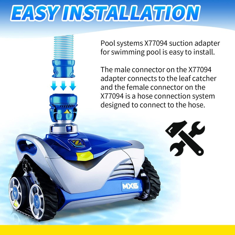 MX6 for Zodiac MX8 Pool Systems X77094 Suction Adapter for