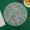 Hosoncovy 4 Pack Leaf Decorative Placemats PVC Placemats Hollow Dining