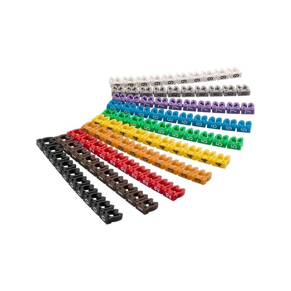 goobay 72514 Digits 0–9 Cable Marker Clip for Cable Diameters