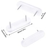 Jetec Plastic Head Double Pins Bed Skirt Holding Pins White
