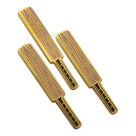 Novel Merk Cricket - Sports Coach & Player Lapel Pin, Hat Pin & Tie Tack Set - with Clutch Back (3-Cricket Bat)