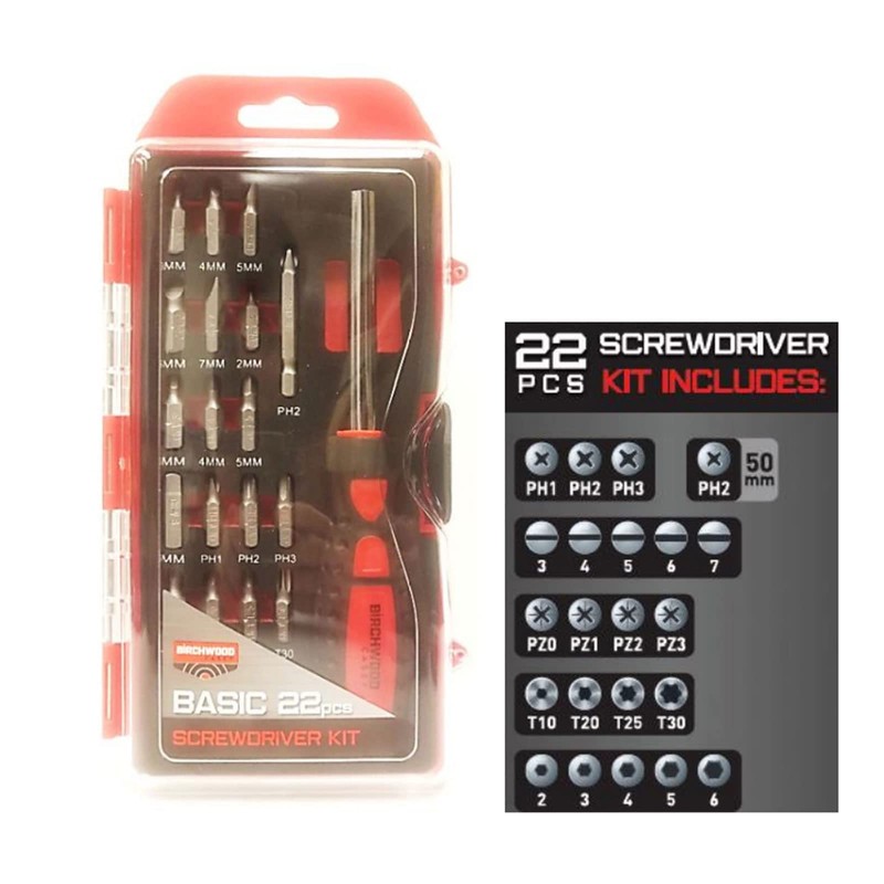 BIRCHWOOD CASEY Basic Screwdriver Kit | Durable Versatile Gunsmithing Wrench