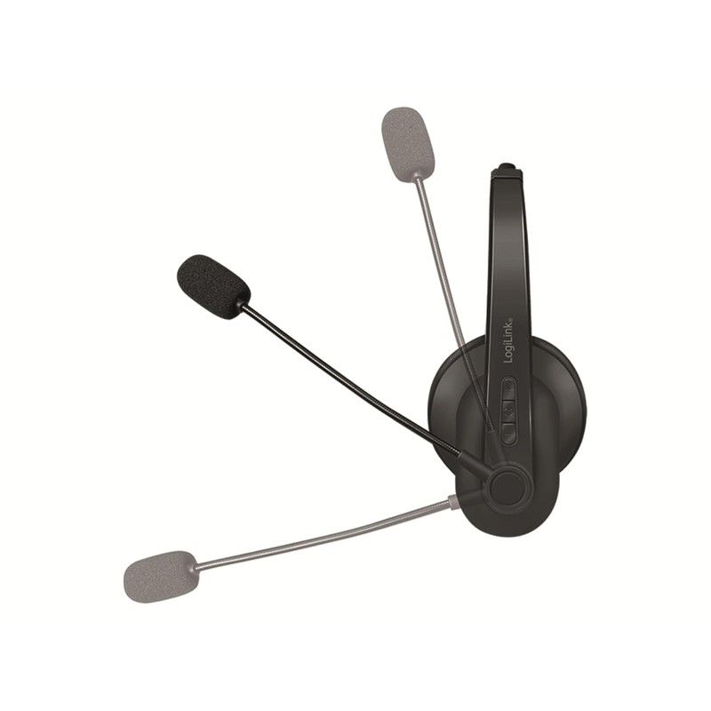 LogiLink Bluetooth Stereo Headset, Microphone Black Standard
