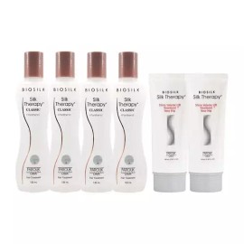 Silk Theraphy [실크테라피] 오리지널 클래식 헤어 에센스 130ml 4개+트리트먼트 100ml 2개 Silk Therapy Original Classic Hair Essence 130ml 4pcs + Treatment 100ml 2pcs
