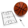 Crown Sporting Goods Basketball White Dry-Erase Roll-up Strategy Clipboard Sheet