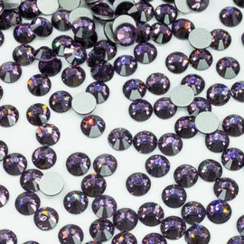 1440pcs SS16 4.0mm Tanzanite Purple Flatback Rhinestones bulk K9 Glass Purple Gems Round Beads Stones Diamonds Nail Charms Jewels Nail Art Supplies Decor for Nails Eyes Face Makeup Crafts DIY Tumblers