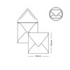 Square Envelopes 15.5 cm 15.5 x 155 mm Silver Metallic