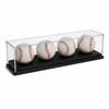 Baseball Display Case for 4 Baseballs, Clear Acrylic Baseball Display
