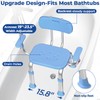 KingPavonini Shower Chair for Inside Shower with Arms and Back,