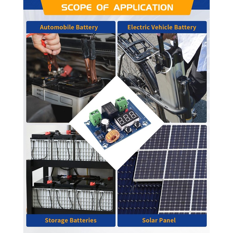 LYLANMO 8PCS DC Voltage Protection Digital Low Voltage Protector Disconnecting