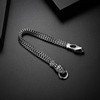 Klapgo Gothic Silver Snake Head Bracelet for Men