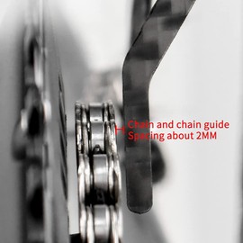 TEQIN Chain Catcher, Chain Guide Drop Catcher, Ultralight Carbon Fiber Chain Catcher Drop Keeper, Bicycle Chain Anti-Drop Stabilizer 1pc