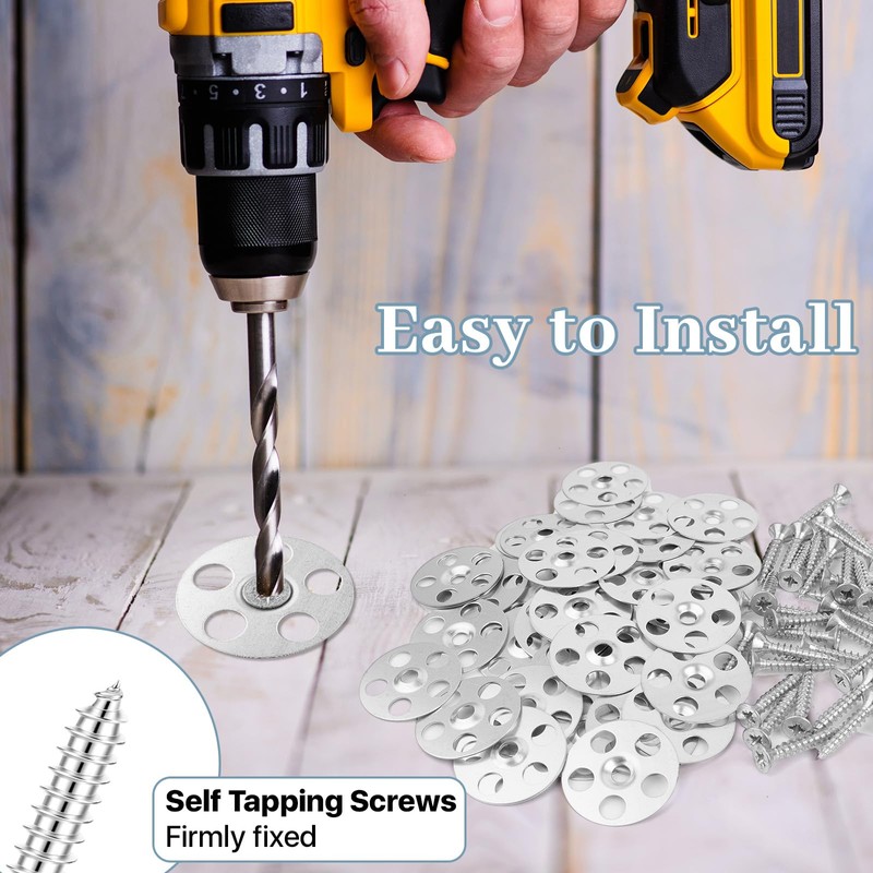 Akamino 300 Pcs Easy Fix Washers Set, 150 Pcs 36mm