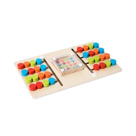Color Matching Puzzle Wooden Color Slide Puzzle Game Color Sorting Four Color Battle Game for Airplane Car Party Family Games