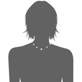 Crystalline Azuria Strand Necklace with Simulated White Pearls 18K White Gold Plated for Women 18 inches