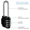 Diompirux Set of 2 Combination Lock with Shackle Long, 4