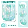 Jingmore 4 Pcs Icon Juice Glasses Handcrafted Double Old-fashioned Confetti