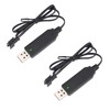 2pcs Battery Charger for Bubble Machine Gun, 3.7V SM-2P USB