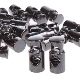 Usew Pack of 10 Metal Toggle Spring Stop Single Hole String Cord Locks [5mm Cord]