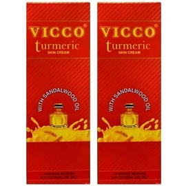 Vicco Turmeric Skin Cream with Sandalwood Oil -70g X 2 Pack