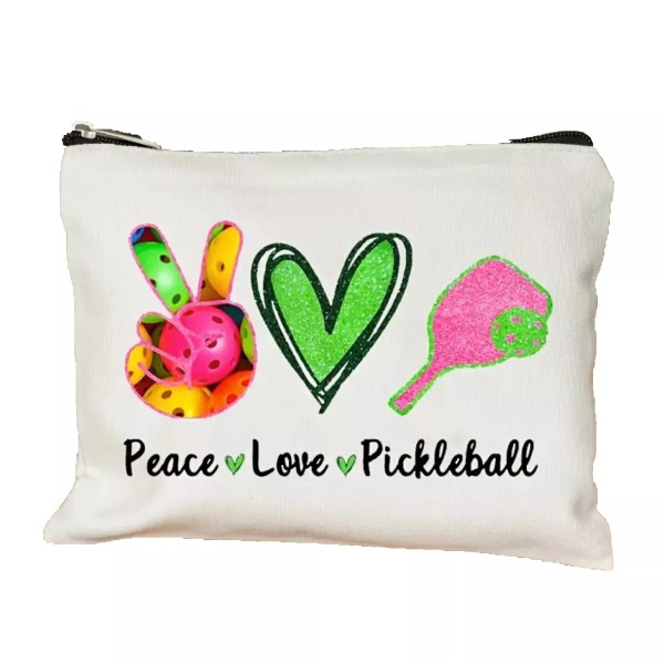 "Pickleball Marketplace" Pickleball Pattern - "Cosmetic Bag" | Enjoy The