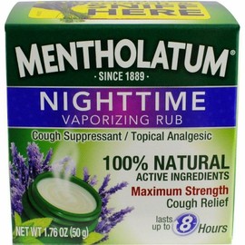 Mentholatum Nighttime Vaporizing Rub with Soothing Lavender 1.76 Oz Pack of 3
