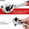 MAXPOWER 3-in-1 Ratchet Handle, Multifunctional Ratchet Wrench with 1/4", 3/8"