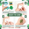 VERKSTAD 24 Sheets St. Patrick's Day Temporary Tattoos, Glitter Shamrock