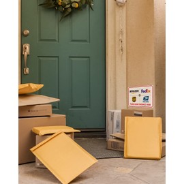ALKB Rust-Free Aluminum Package Delivery Sign for Outdoor Use 8x 12 Inch Please Leave Package Here