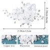 Paotxpum 3 PCS Pearl Flower Wedding Hair Clip Rhinestone Bridal